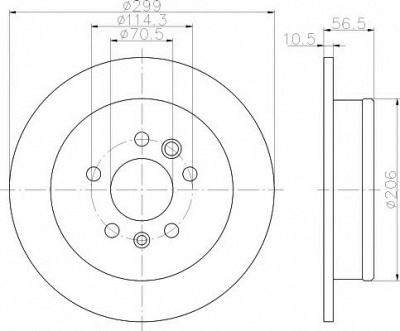 HELLA PAGID 8dd355119751 -  Тормозной диск